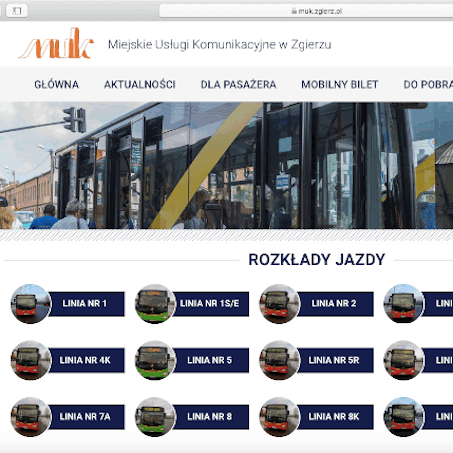 Strona WWW, plugin - MUK w Zgierzu